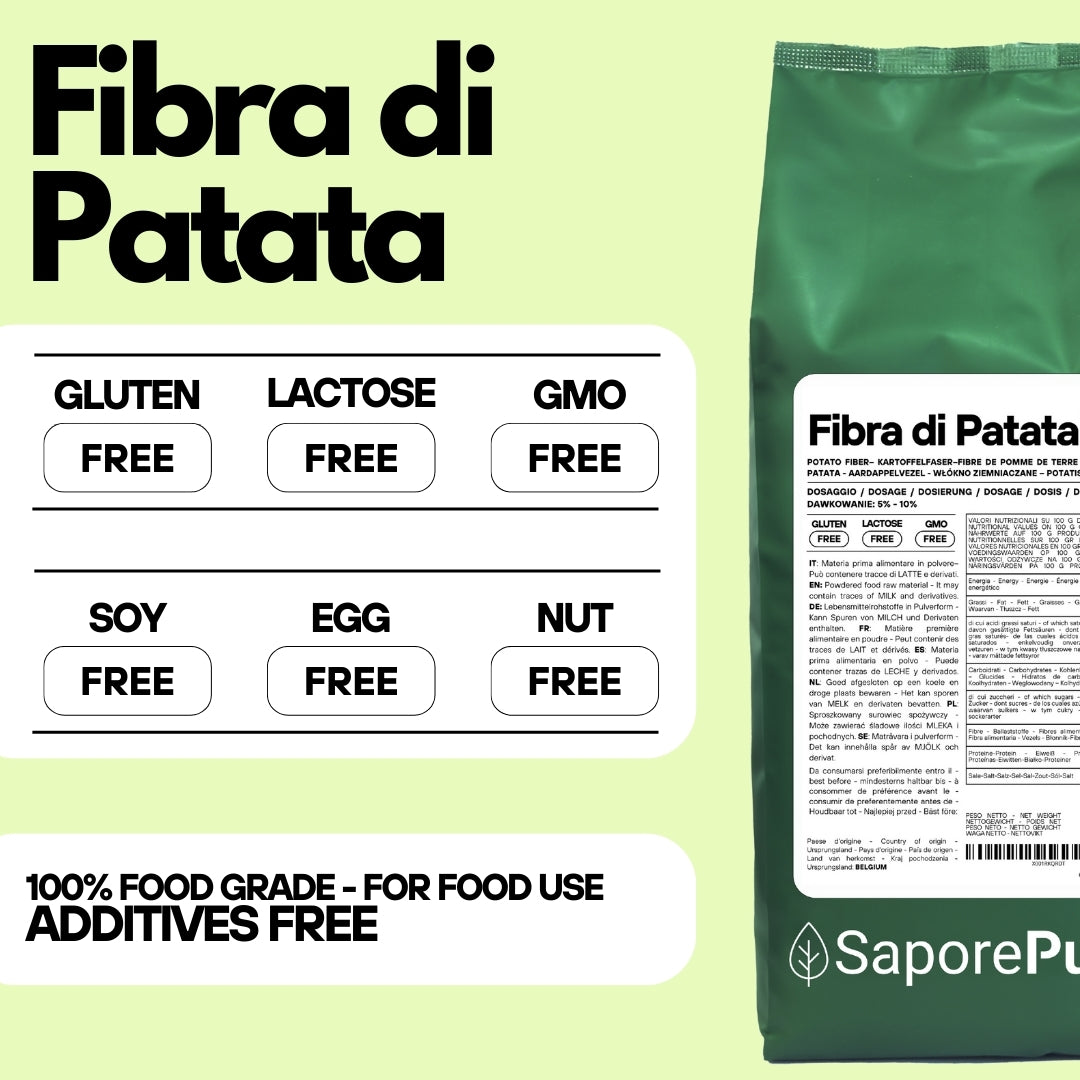 Fibra di Patata - Gluten Free - Origine Belgio- ideale per panificazione e prodotti da forno