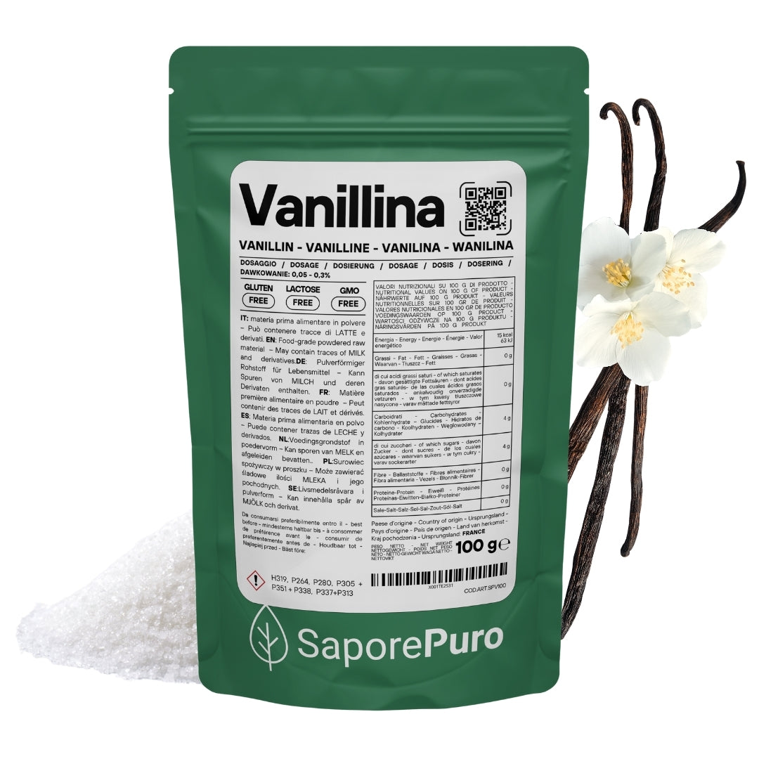 Vanillina Pura - Aroma intenso e persistente