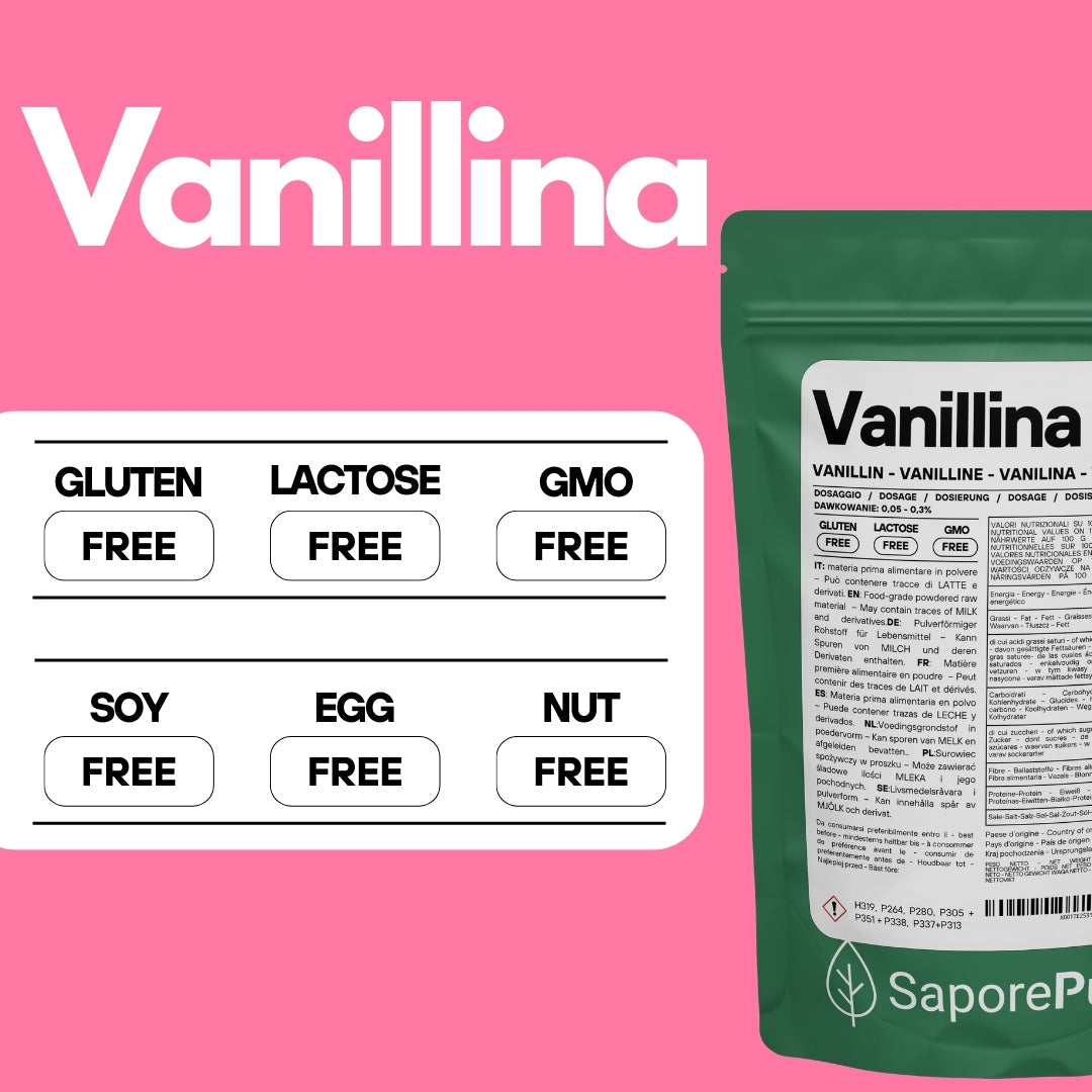 Vanillina Pura - Aroma intenso e persistente