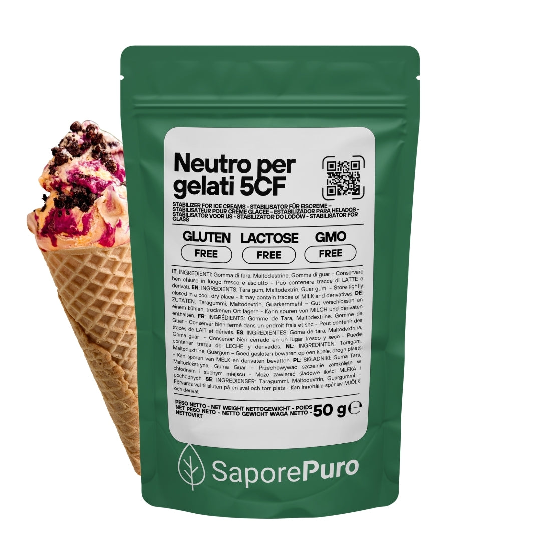 Neutro per gelato 5CF - Stabilizzante per Gelati MADE IN ITALY - Impiego a caldo e fredd