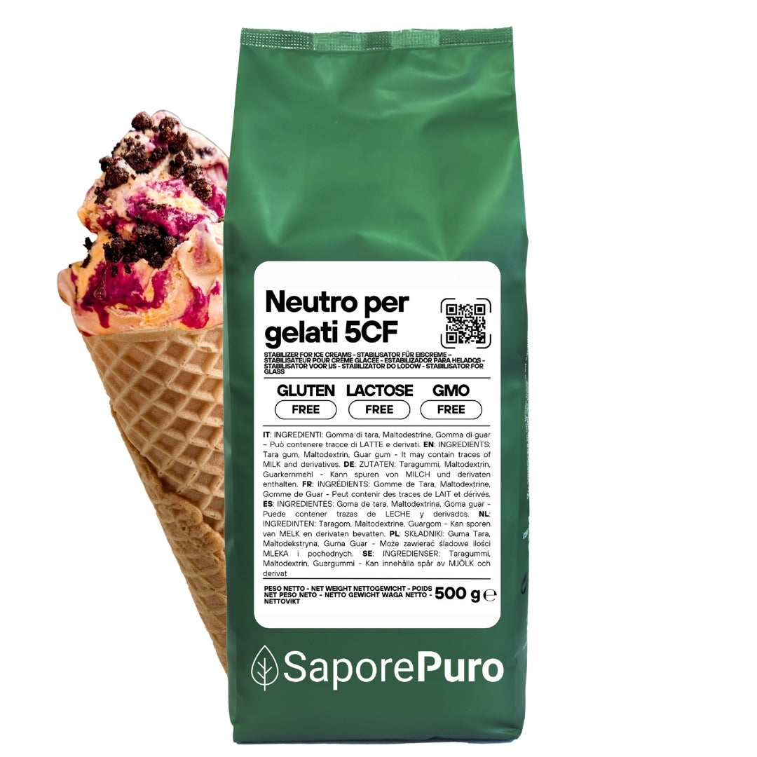 Neutro per gelato 5CF - Stabilizzante per Gelati MADE IN ITALY - Impiego a caldo e fredd