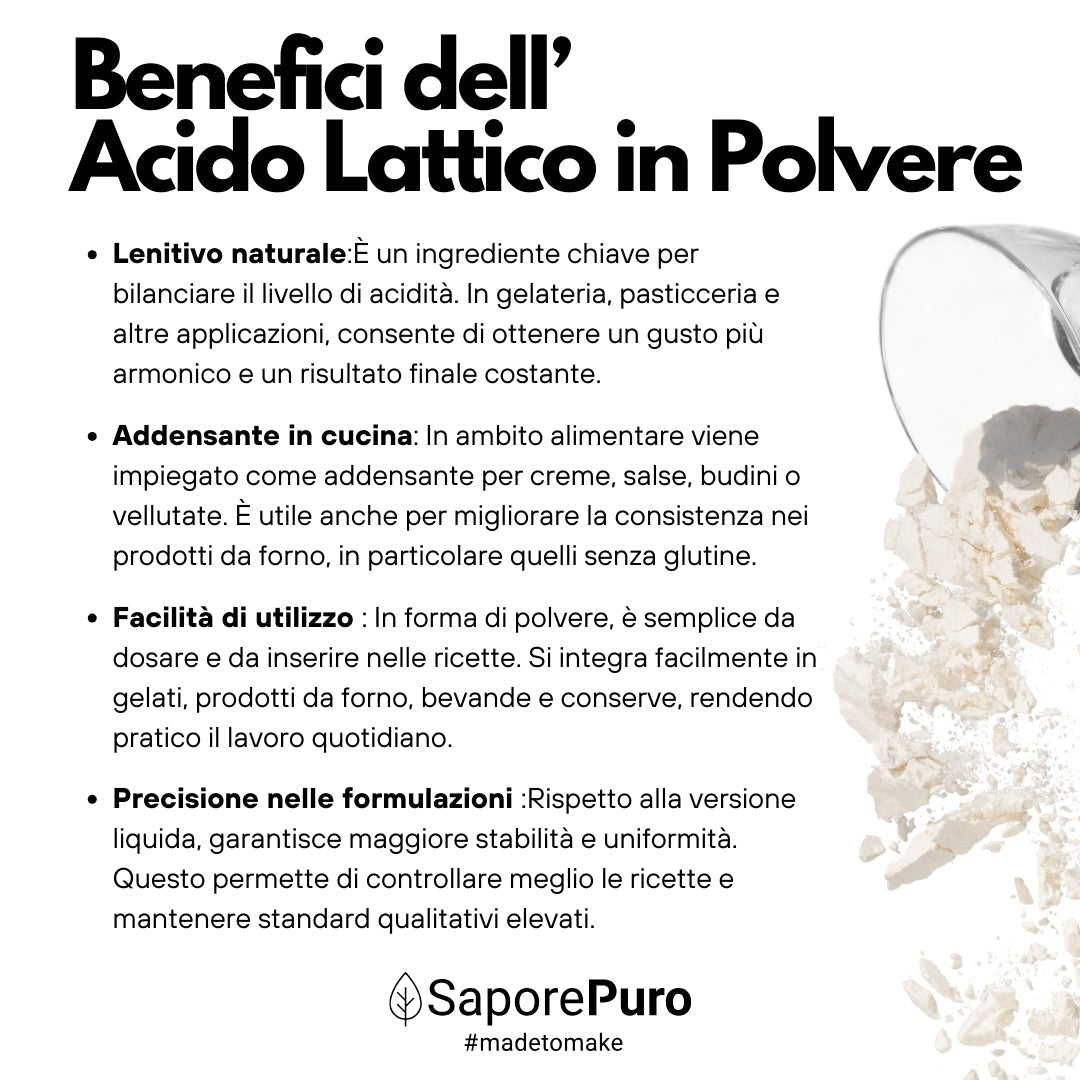 Acido Lattico in Polvere
