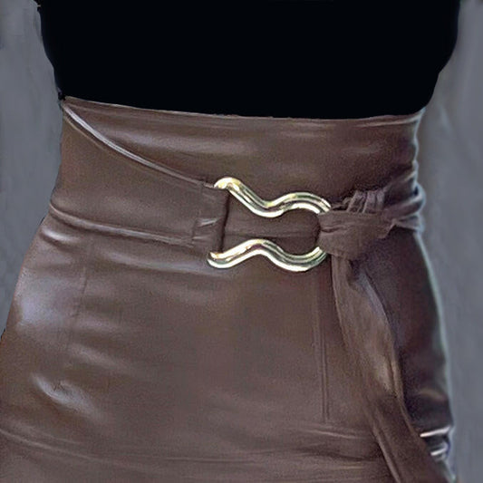 Cintura Fibbia Tabacco