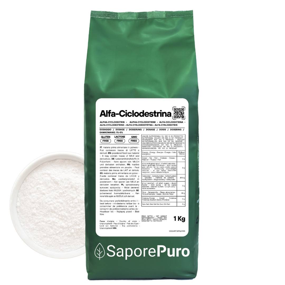 Alfaciclodestrina  - Gelato Clean Label Senza Glutine - Emulsionante Naturale