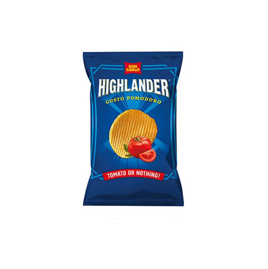 42 confezioni patatine San carlo Highlander tomato gr 25