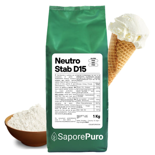 Neutro Stab D-15 - 15gr/kg - Con proteine performanti - per Gelato Latte