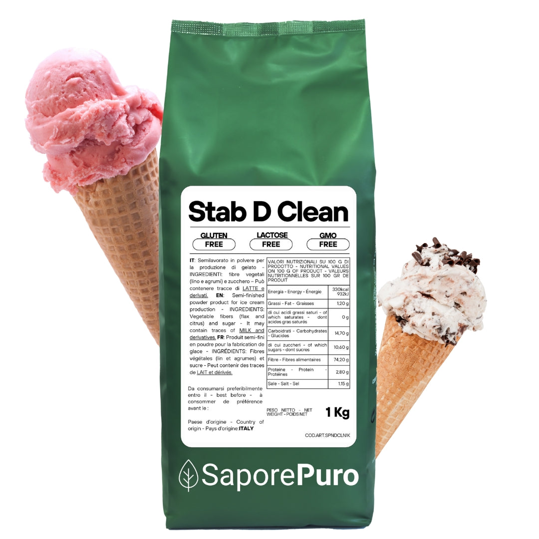Neutro Stab D-Clean - 1Kg - Stabilizzante per Gelati Clean Label