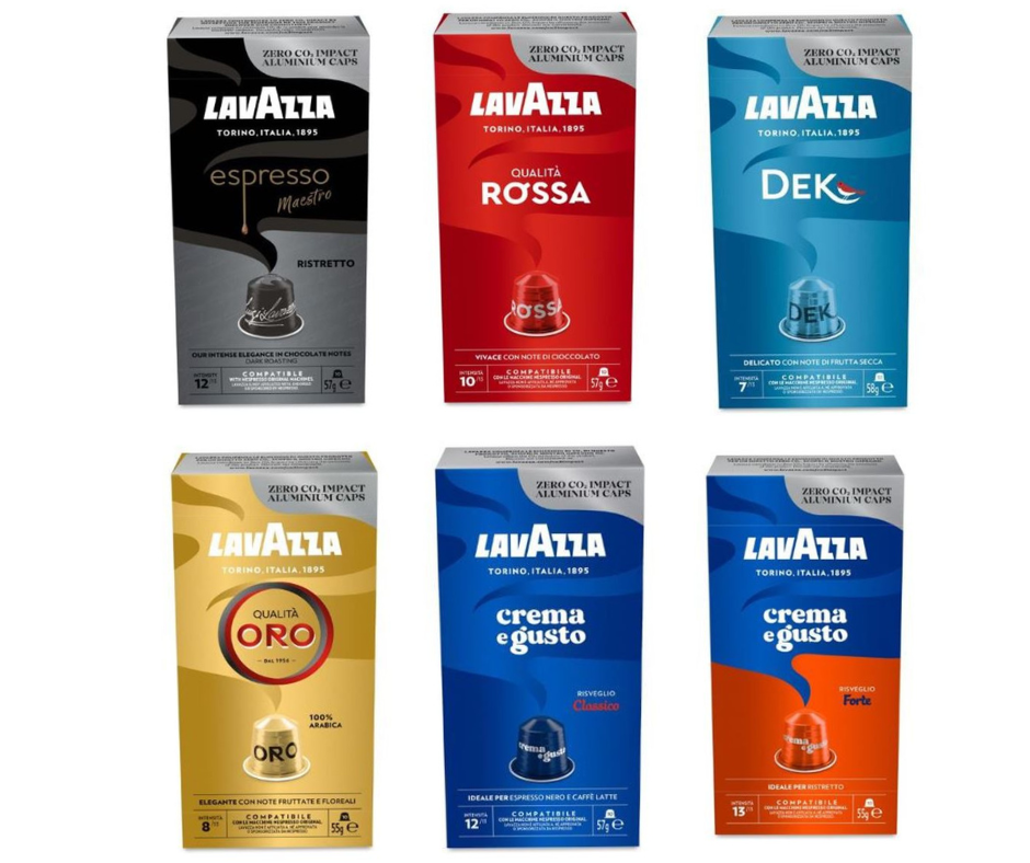 Kit assaggio 60 capsule Lavazza compatibili Nespresso