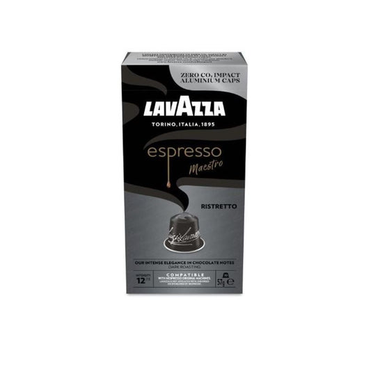 100 capsule Lavazza compatibili Nespresso in alluminio nero ristretto