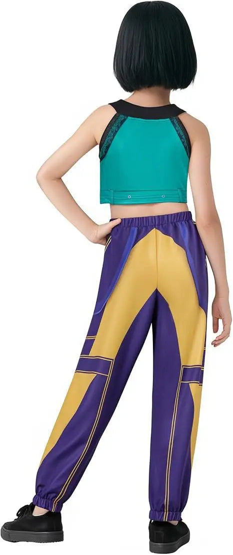 Eloise, Kpop Demon Hunters Cosplay Rumi Zoey Mira Cosplay Full Suit Kids Girls Style Kids Stage Performance Clothes Halloween (Copia)