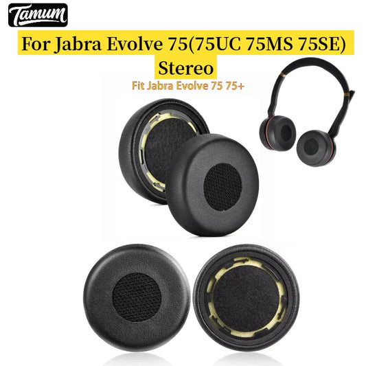 Cuscinetti per cuffie per Jabra Evolve 75 (75UC 75MS 75SE) Cuffie stereo Cuscinetti auricolari di ricambio Cuscini di copertura Cuscino Parti di riparazione
