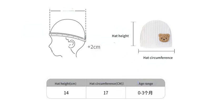 IRIS - Cappellini x Baby Modelli primaverili e autunnali 0-3 mesi. Boys & Girls 100% cotone. Accessori per neonati