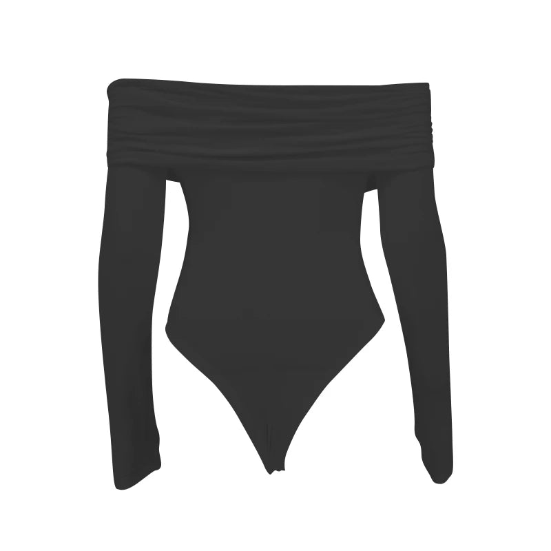 Luana - Body da donna Autunno Nuovo Nero Sexy Backless Corsetto solido Moda sottile Tute incrociate Maniche lunghe Casual Pagliaccetti lavorati a maglia