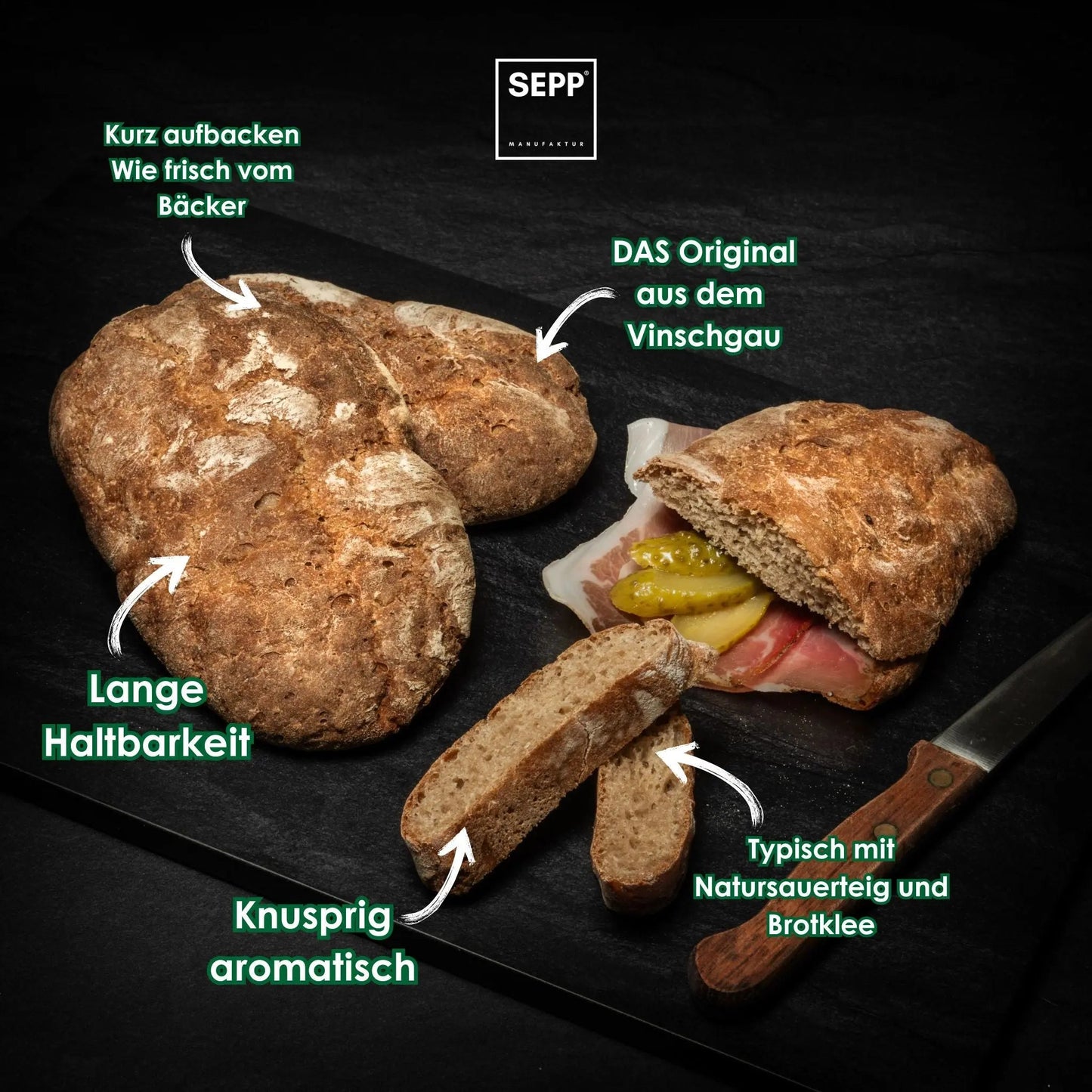 SEPP' Original Vinschgauer Paarlbrot (3 Stk.)