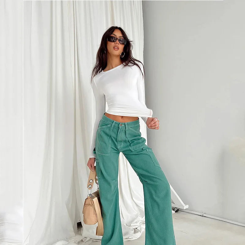 ELY, T-shirt Casual a maniche lunghe da donna primavera autunno solido Slim Fit pullover magliette camicie streetwear donna Base magliette top