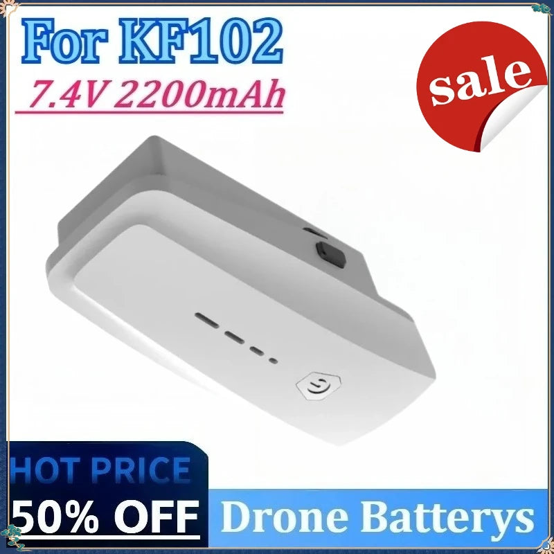 Batteria per drone di alta qualità aggiornata da 7,4 V 2200 mAh ad alta capacità per accessori Mini Dorne KF102 in magazzino Batteria ricaricabile