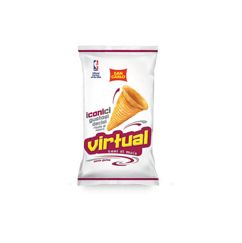 42 confezioni patatine San carlo virtual coni di mais 22 gr