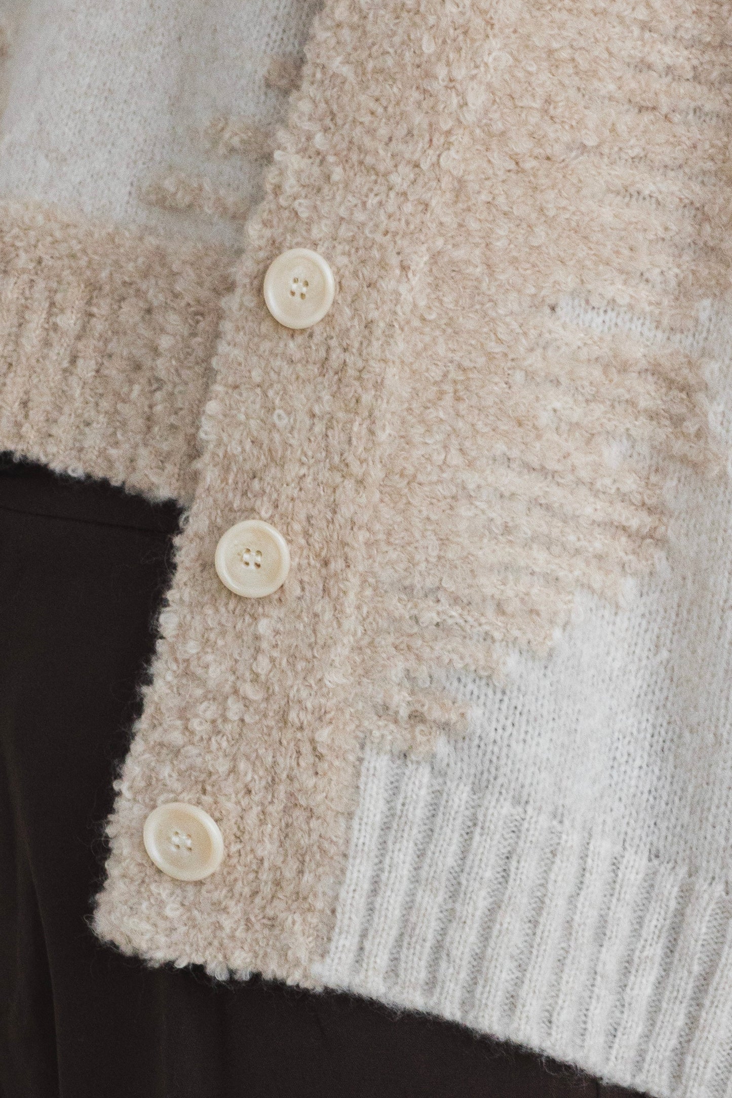 Naty - Cardigan Boucle' in Lana e Alpaca