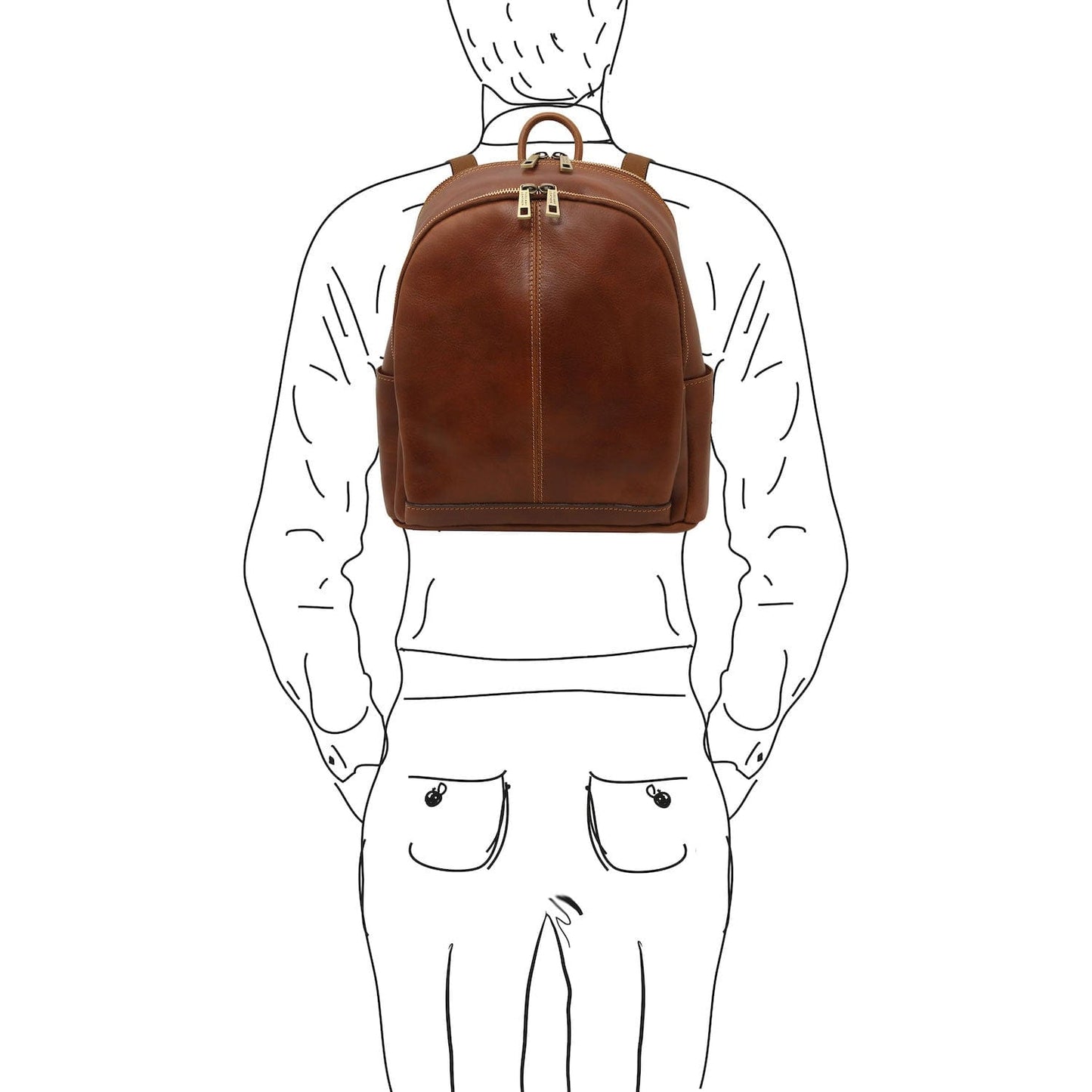 Canberra - 2 Compartment leather backpack | TL142460