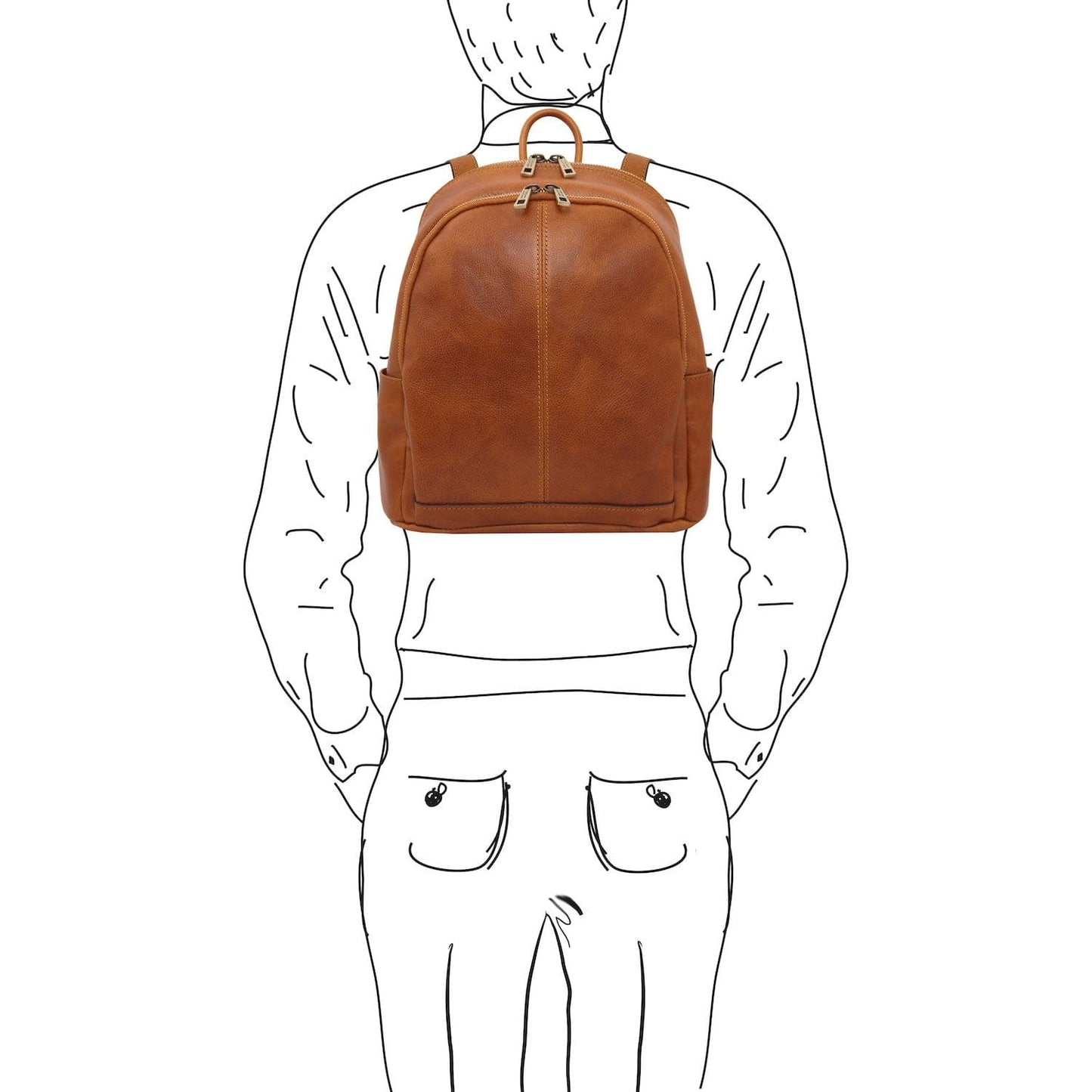 Canberra - 2 Compartment leather backpack | TL142460