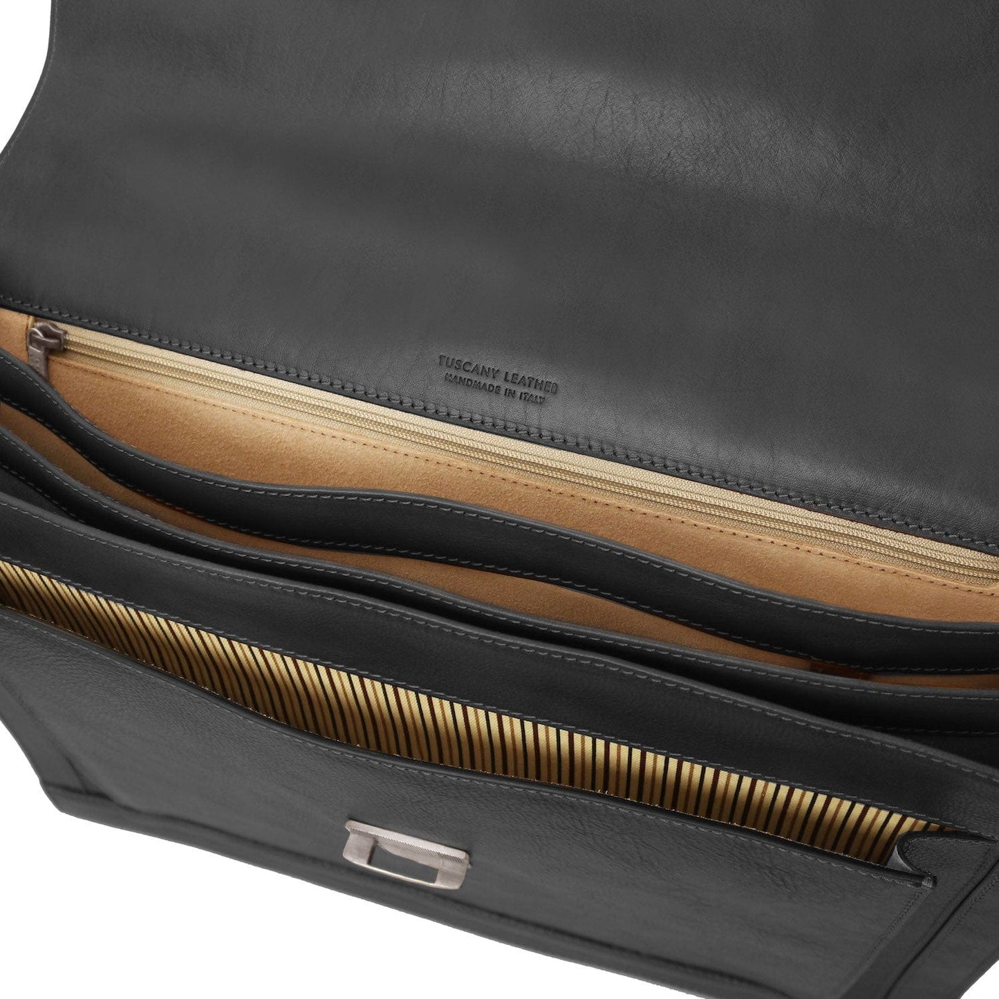 Cremona - 3 compartment matte leather briefcase | TL142448