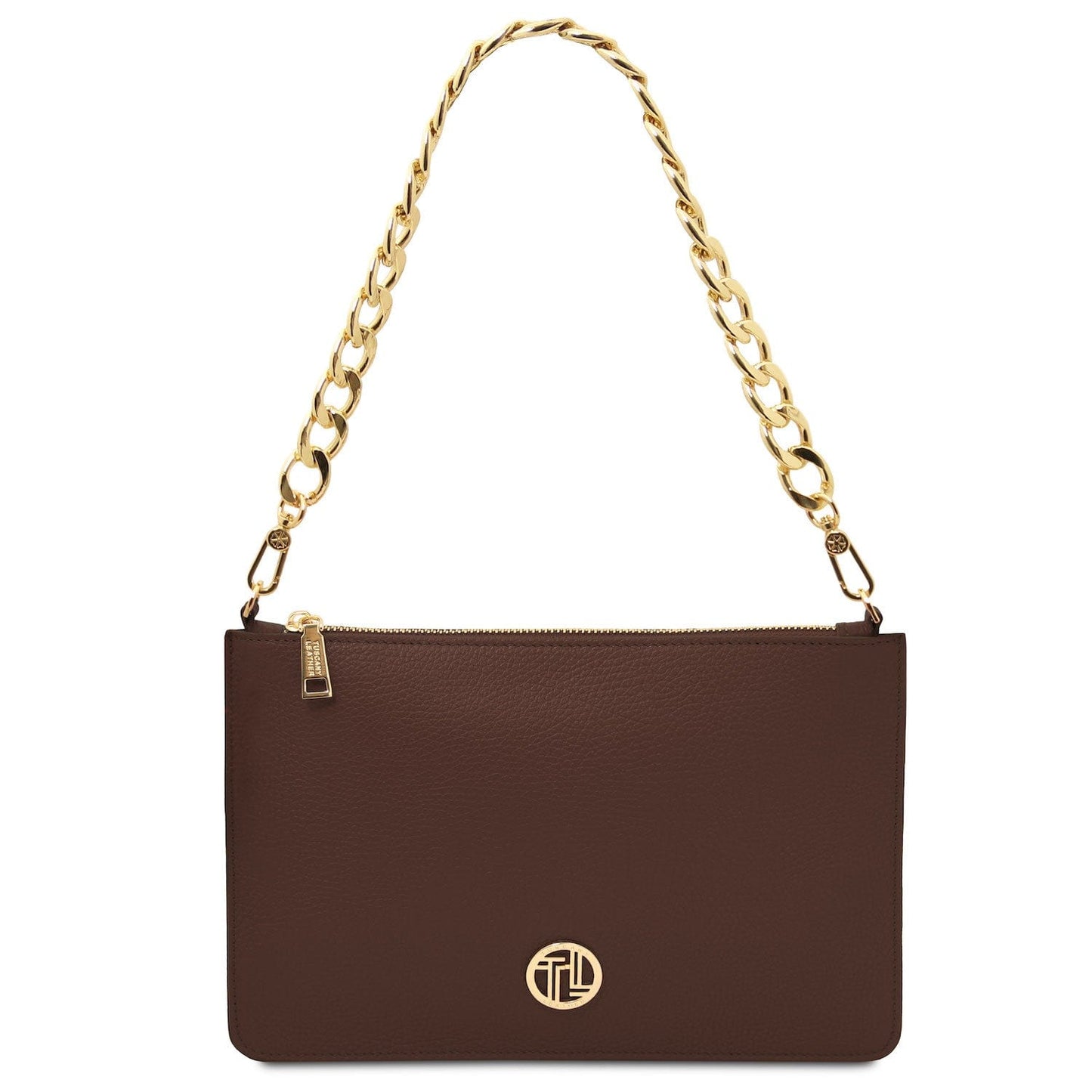 Diva - Leather Pouch Clutch With Chain Strap | TL142461