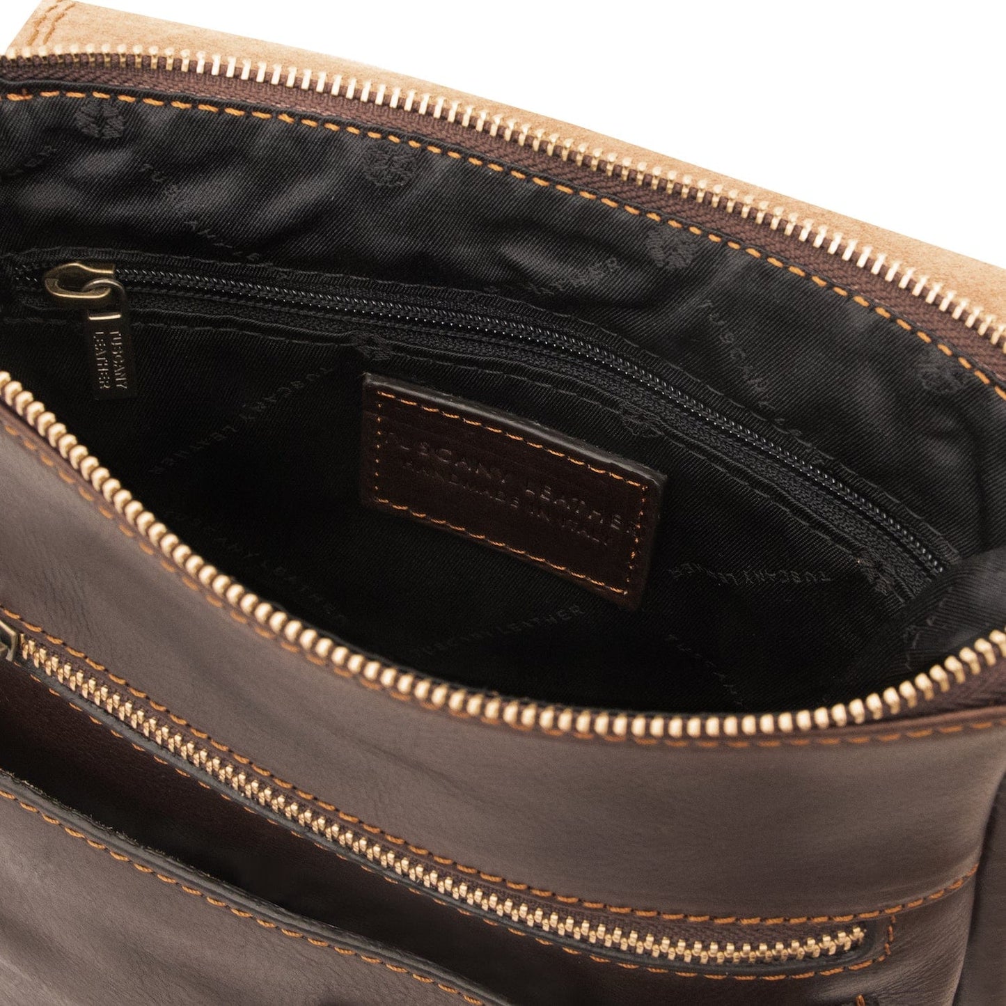 Jimmy - Leather crossbody bag for men with front pocket | TL141407