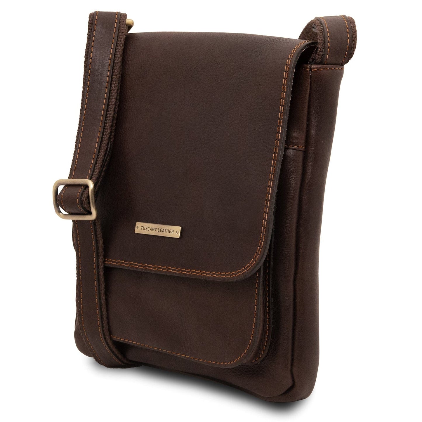 Jimmy - Leather crossbody bag for men with front pocket | TL141407