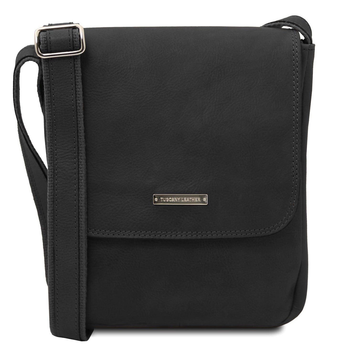 John - Leather crossbody bag for men with front zip in matte leather | TL141408