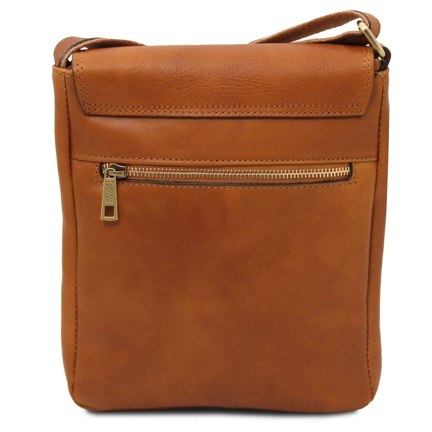 John - Leather crossbody bag for men with front zip in matte leather | TL141408