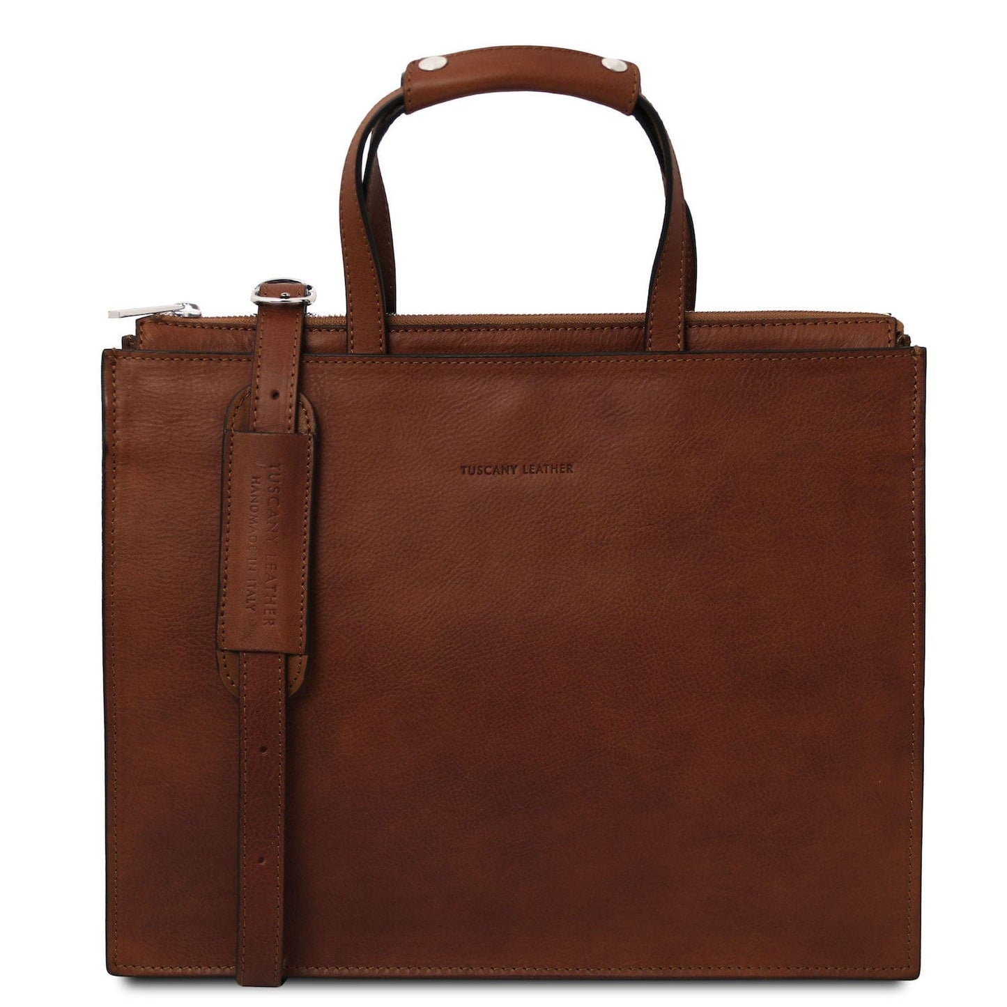 Palermo - Italian leather 3-compartment briefcase for women | TL142452