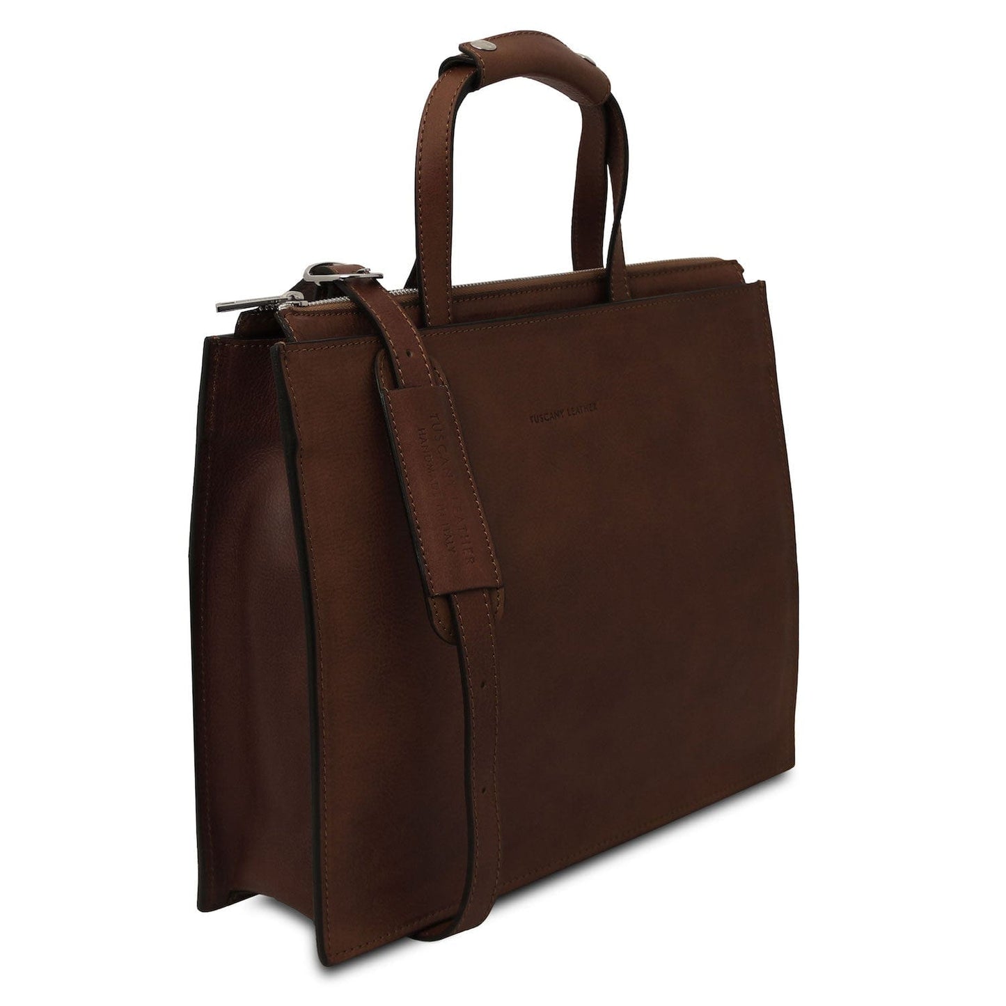 Palermo - Italian leather 3-compartment briefcase for women | TL142452
