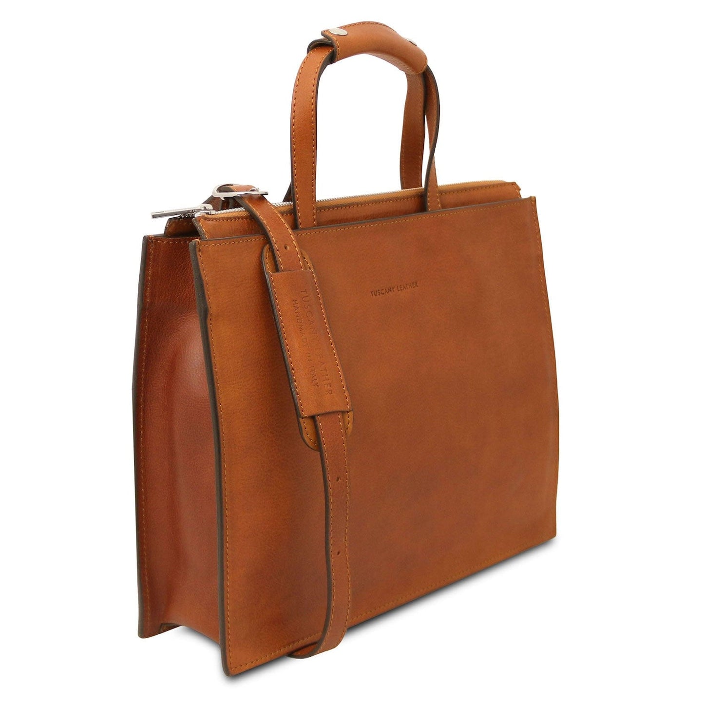 Palermo - Italian leather 3-compartment briefcase for women | TL142452