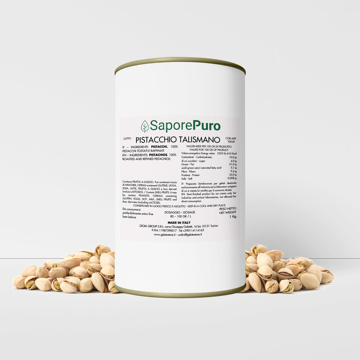Pasta Pistacchio Pura 100% - CC- 1Kg
