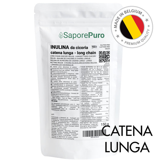 Inulina a catena lunga in polvere pura - 150gr - Origine Europa