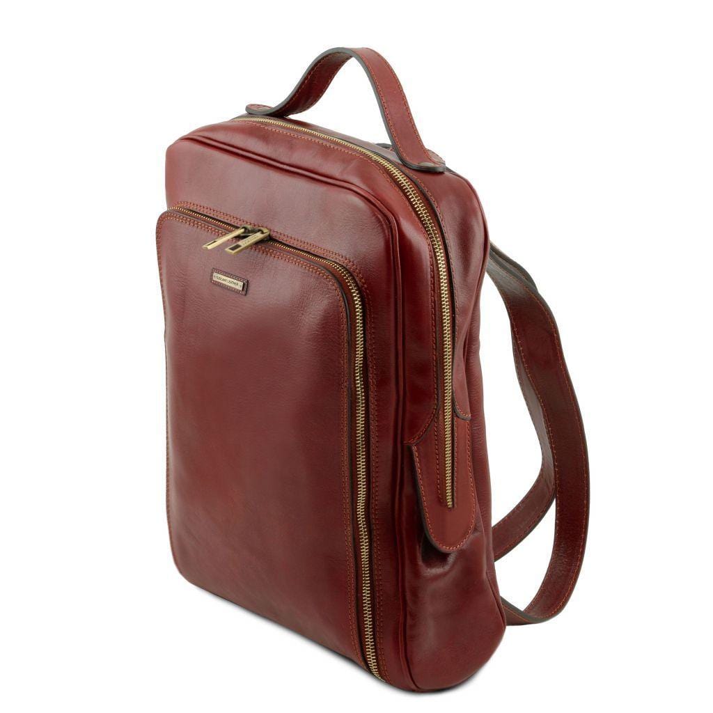 Bangkok - Matte leather laptop backpack | TL141793