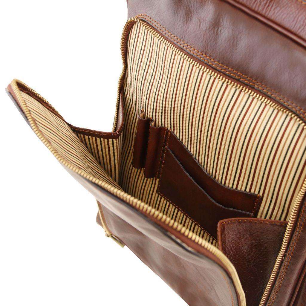 Bangkok - Matte leather laptop backpack | TL141793