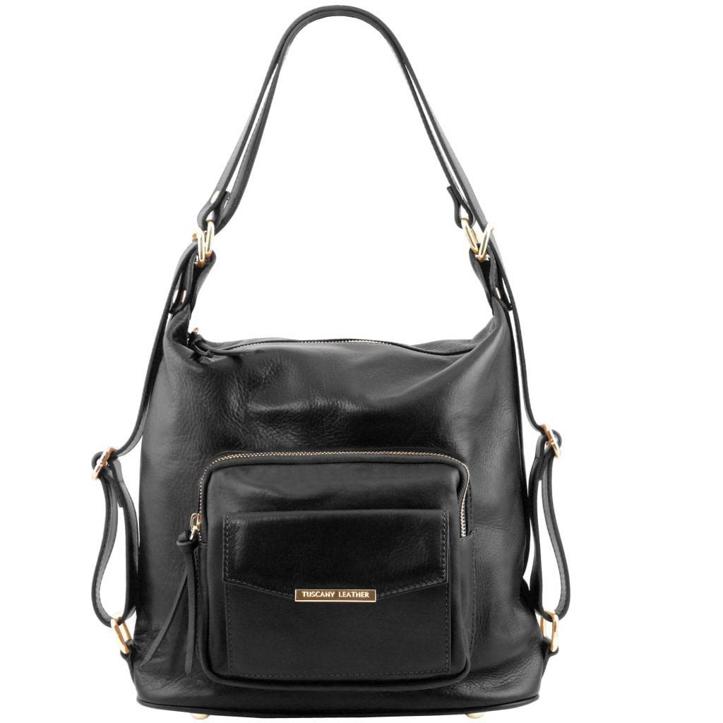 TL Bag - Leather 2-in-1 convertible backpack shoulder bag | TL141535