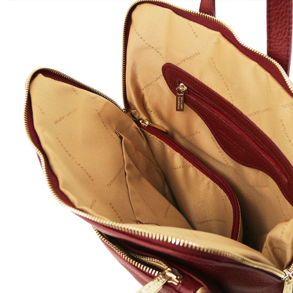 TL Bag - Soft leather backpack for women - 2-in-1 convertible backpack shoulder bag | TL141682