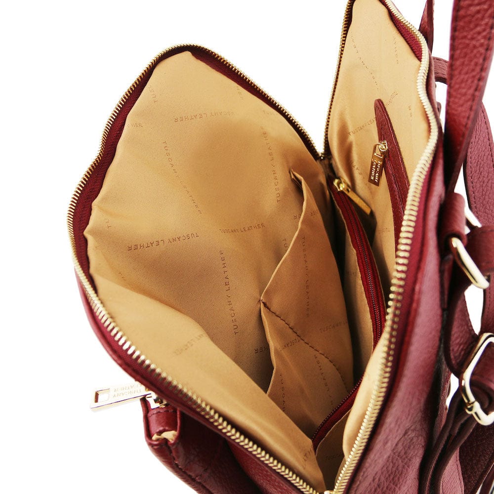 TL Bag - Soft leather backpack for women - 2-in-1 convertible backpack shoulder bag | TL141682