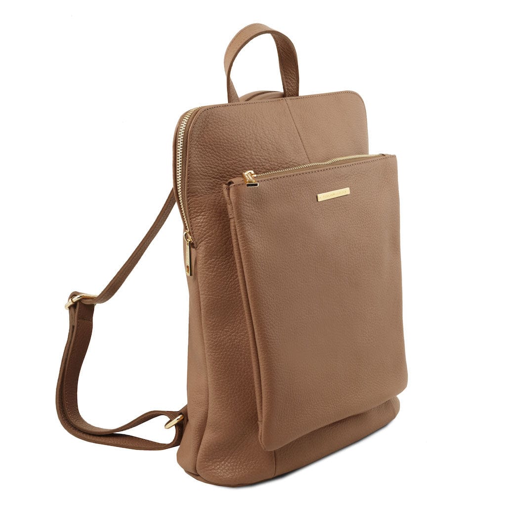 TL Bag - Soft leather backpack for women - 2-in-1 convertible backpack shoulder bag | TL141682
