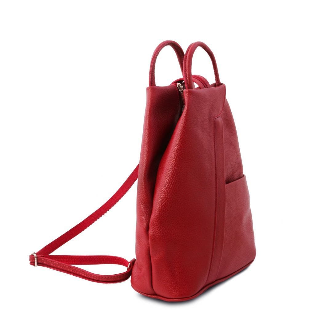 Shanghai - Italian leather backpack - pebbled leather | TL141881