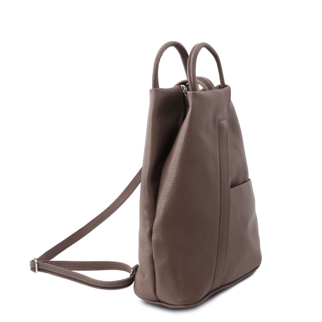 Shanghai - Italian leather backpack - pebbled leather | TL141881