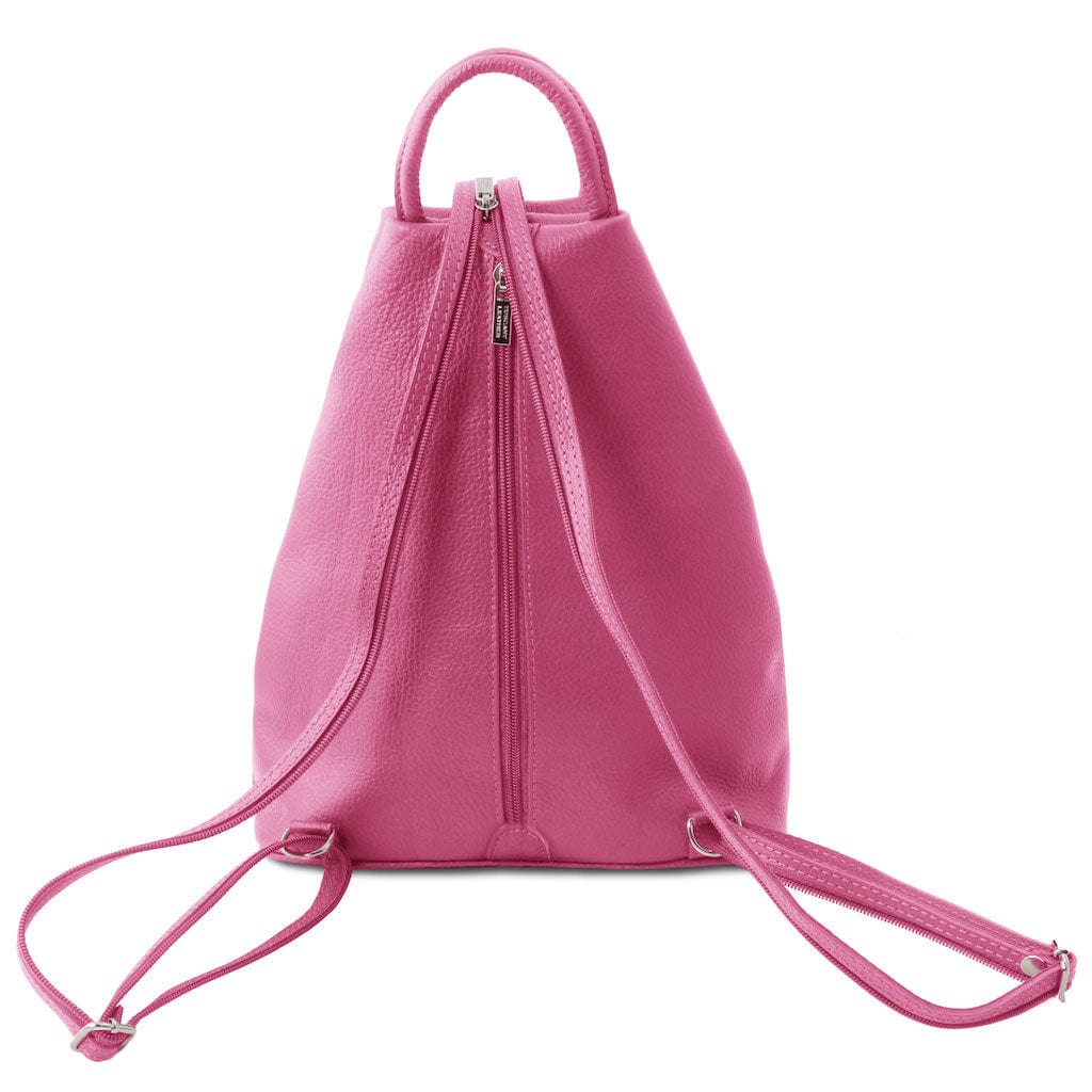Shanghai - Italian leather backpack - pebbled leather | TL141881