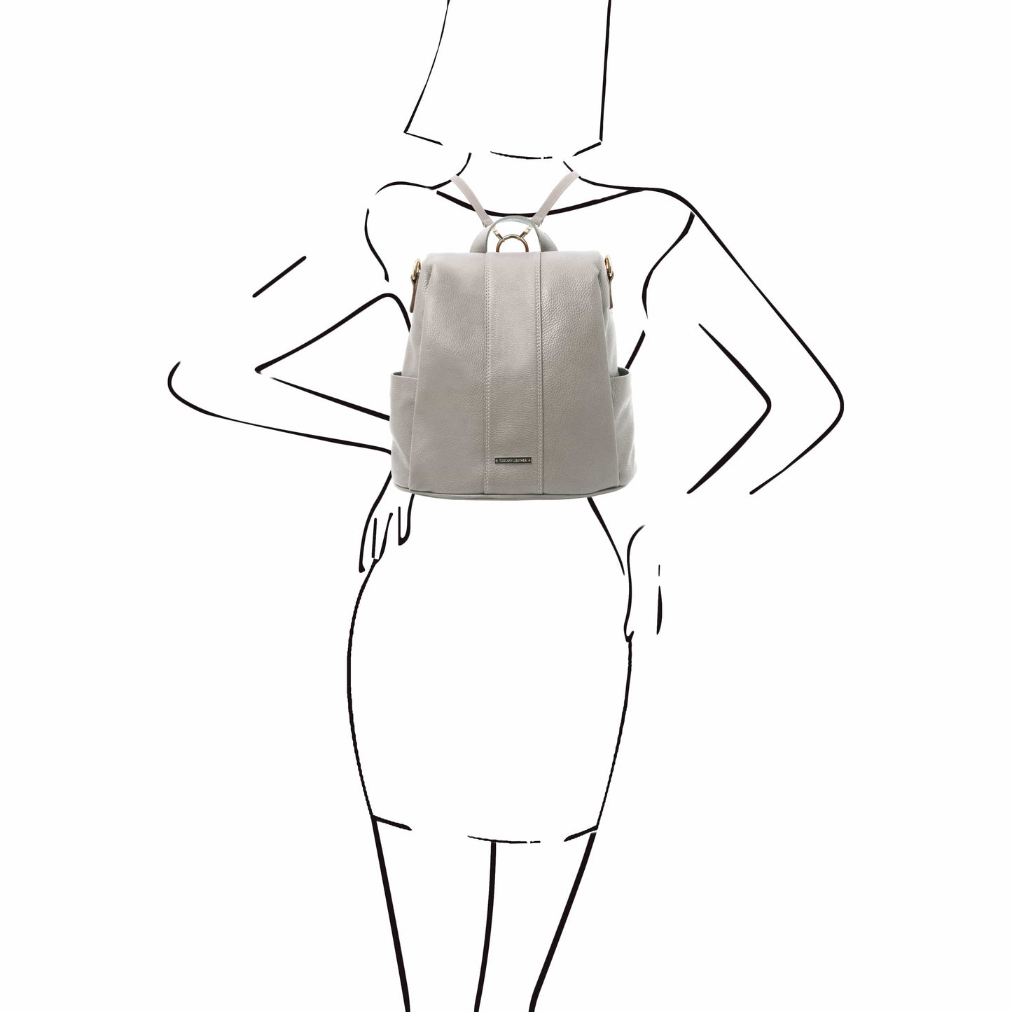 TL Bag - Soft leather backpack - convertible 2-in-1 backpack shoulder bag | TL142138