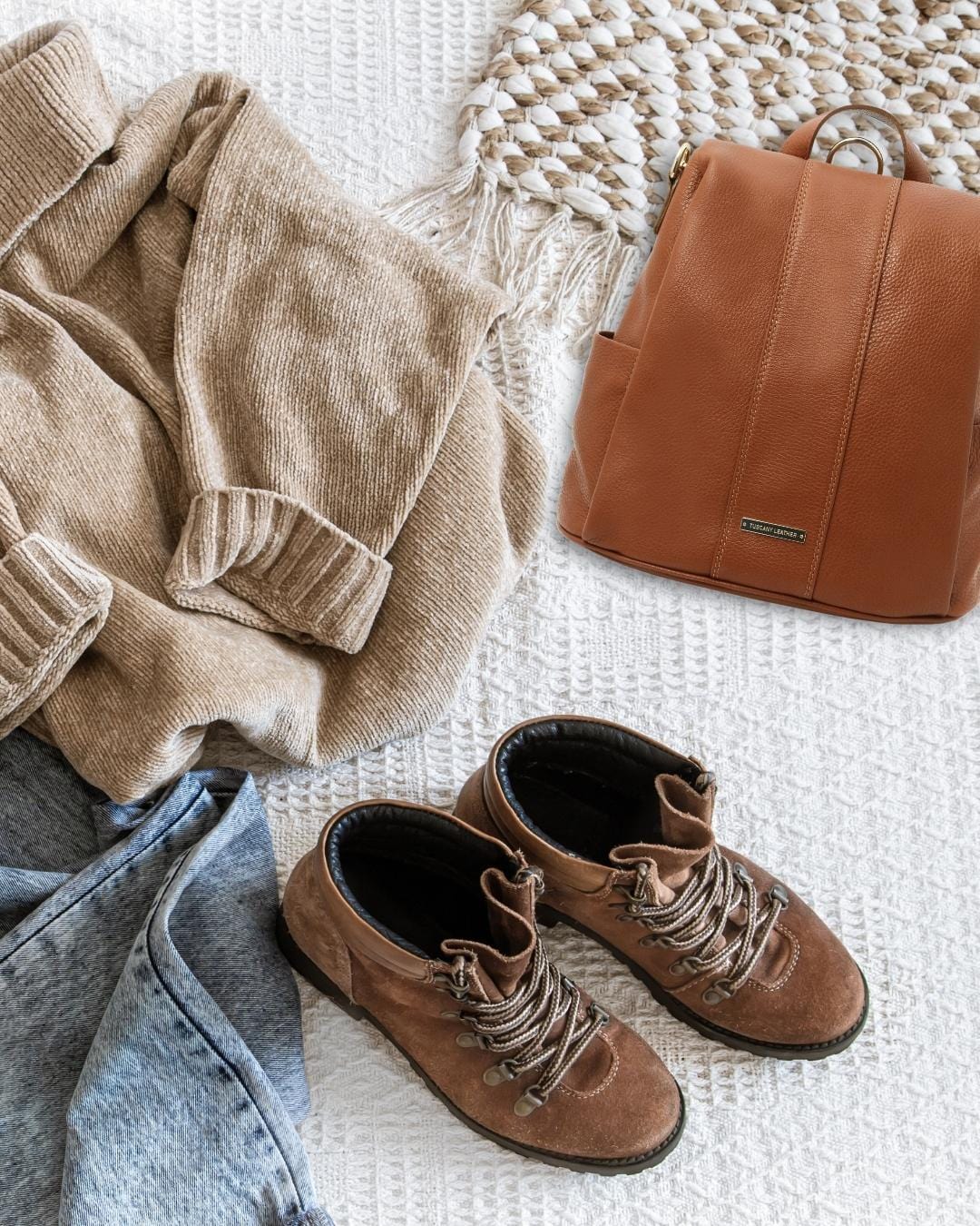 TL Bag - Soft leather backpack - convertible 2-in-1 backpack shoulder bag | TL142138