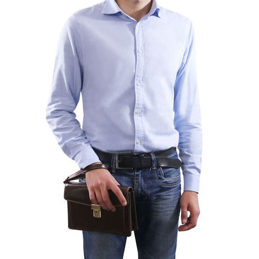 Max - Leather handy wrist bag for men | TL8075