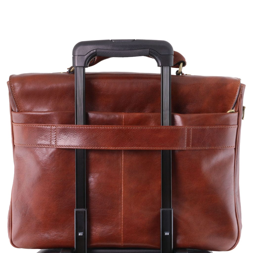 Alessandria - Matte leather multi compartment TL SMART laptop briefcase | TL142067