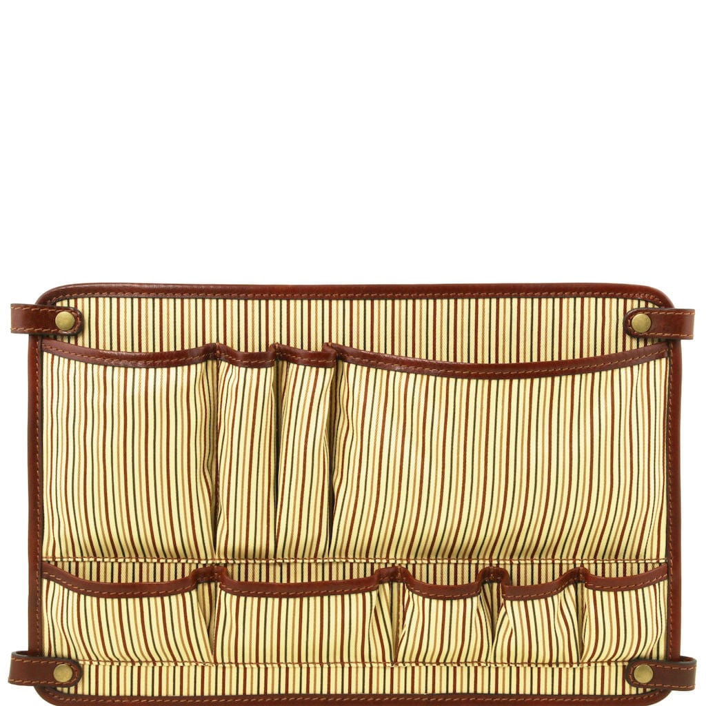 Alessandria - Matte leather multi compartment TL SMART laptop briefcase | TL142067