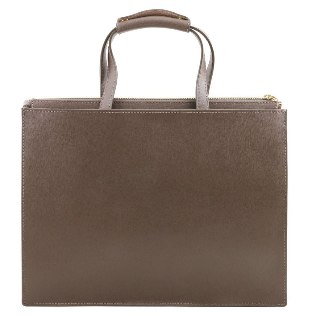 Palermo - Saffiano Italian leather briefcase 3-compartment for women | TL141369